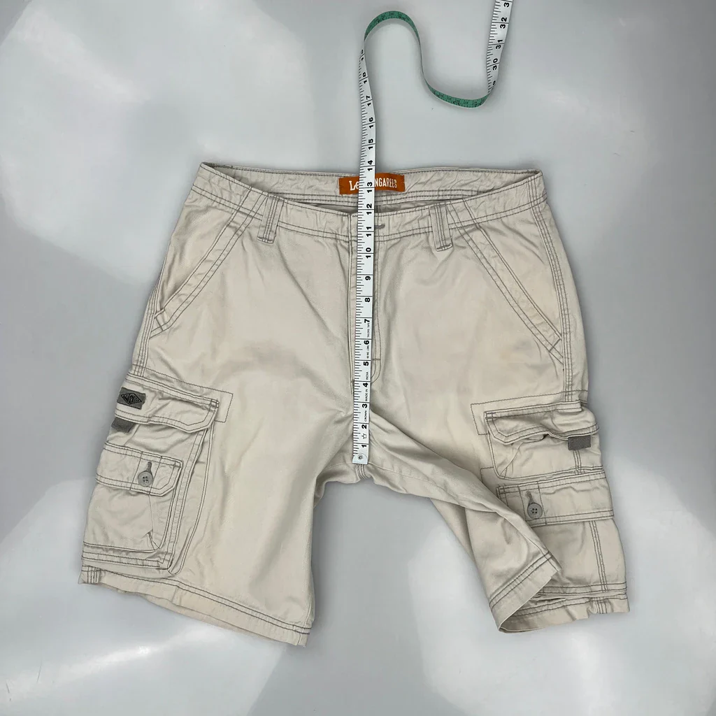 Lee Cargo Shorts - 32W 10L Beige Cotton - Image 4