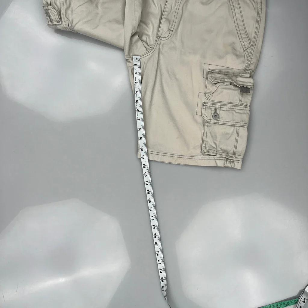 Lee Cargo Shorts - 32W 10L Beige Cotton - Image 5