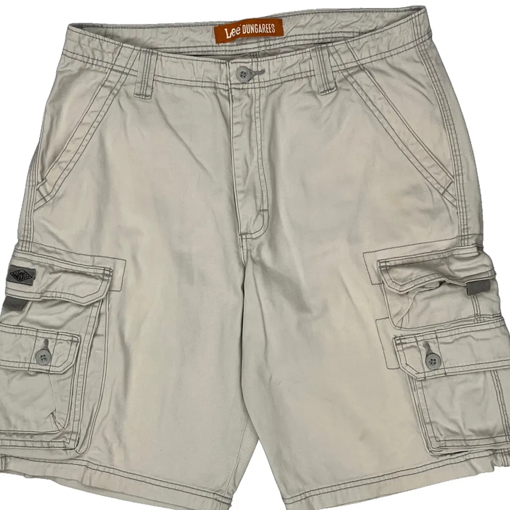 Lee Cargo Shorts - 32W 10L Beige Cotton - Image 9