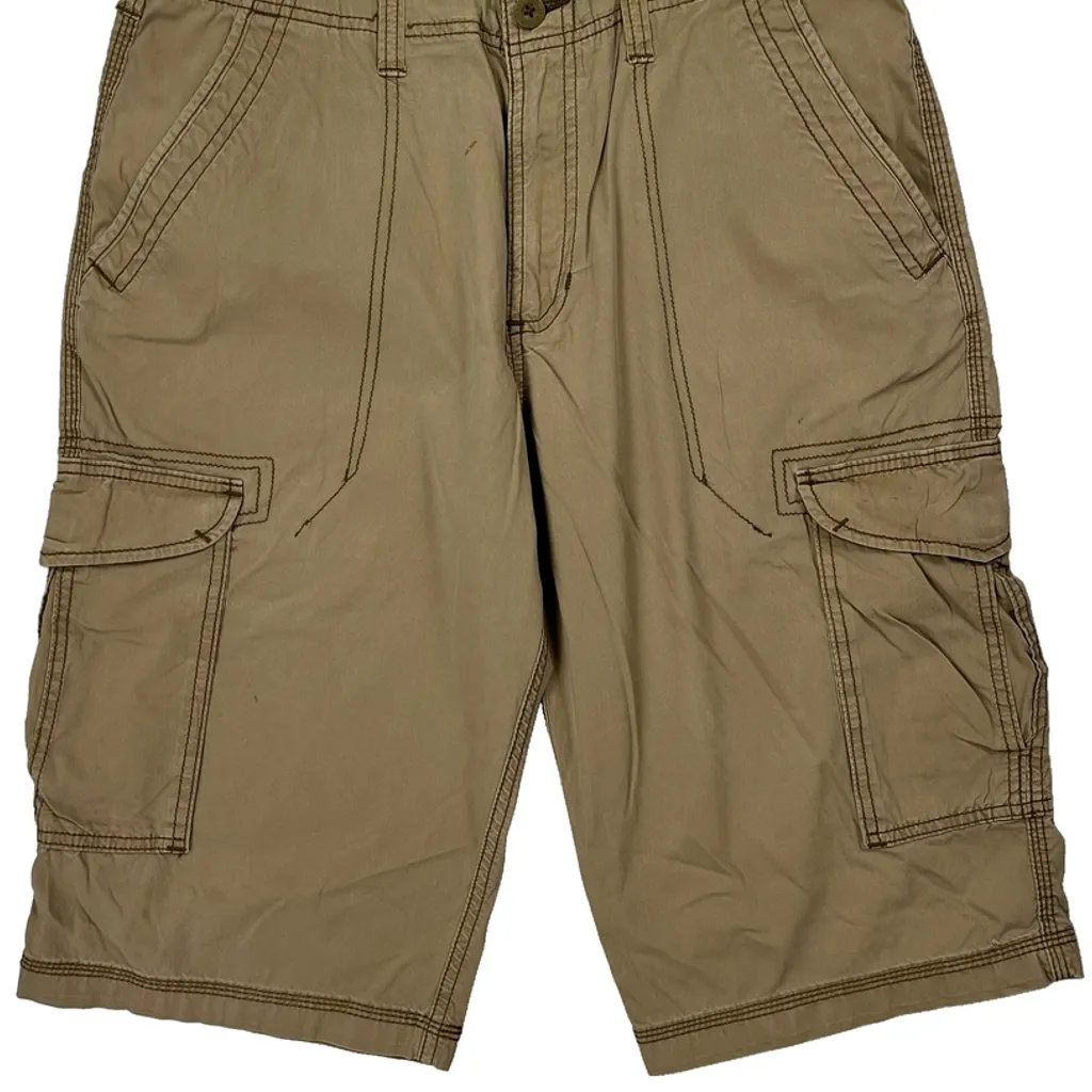 Lee Cargo Shorts - 32W 12L Beige Cotton - Image 10