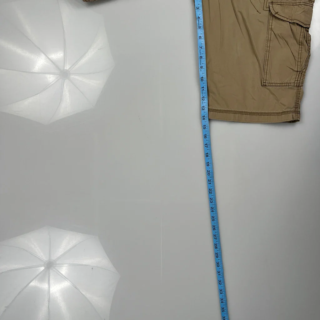 Lee Cargo Shorts - 32W 12L Beige Cotton - Image 5