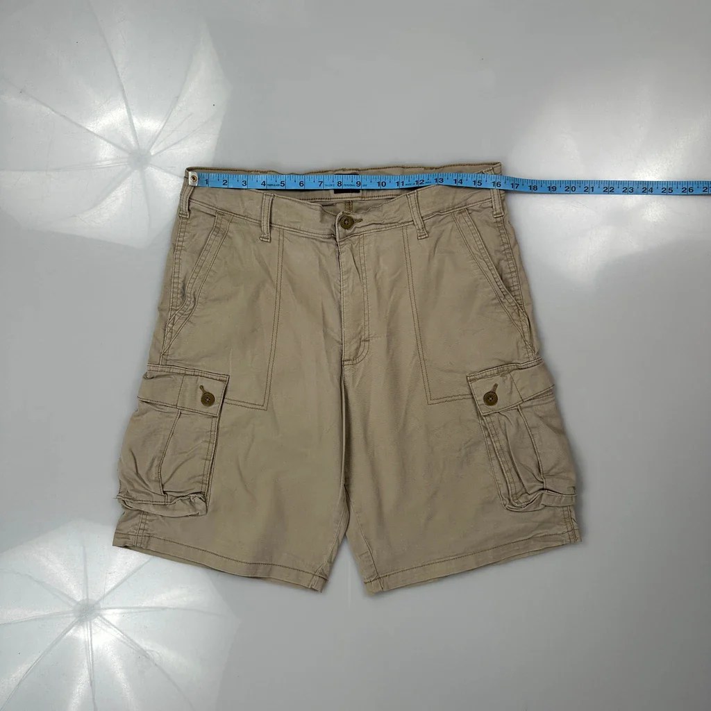 Lee Cargo Shorts - 34W 10L Beige Cotton - Image 3