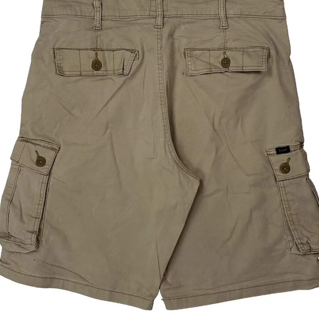 Lee Cargo Shorts - 34W 10L Beige Cotton - Image 6