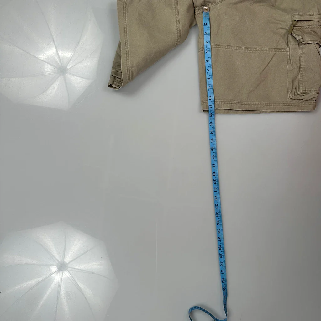 Lee Cargo Shorts - 34W 10L Beige Cotton - Image 5