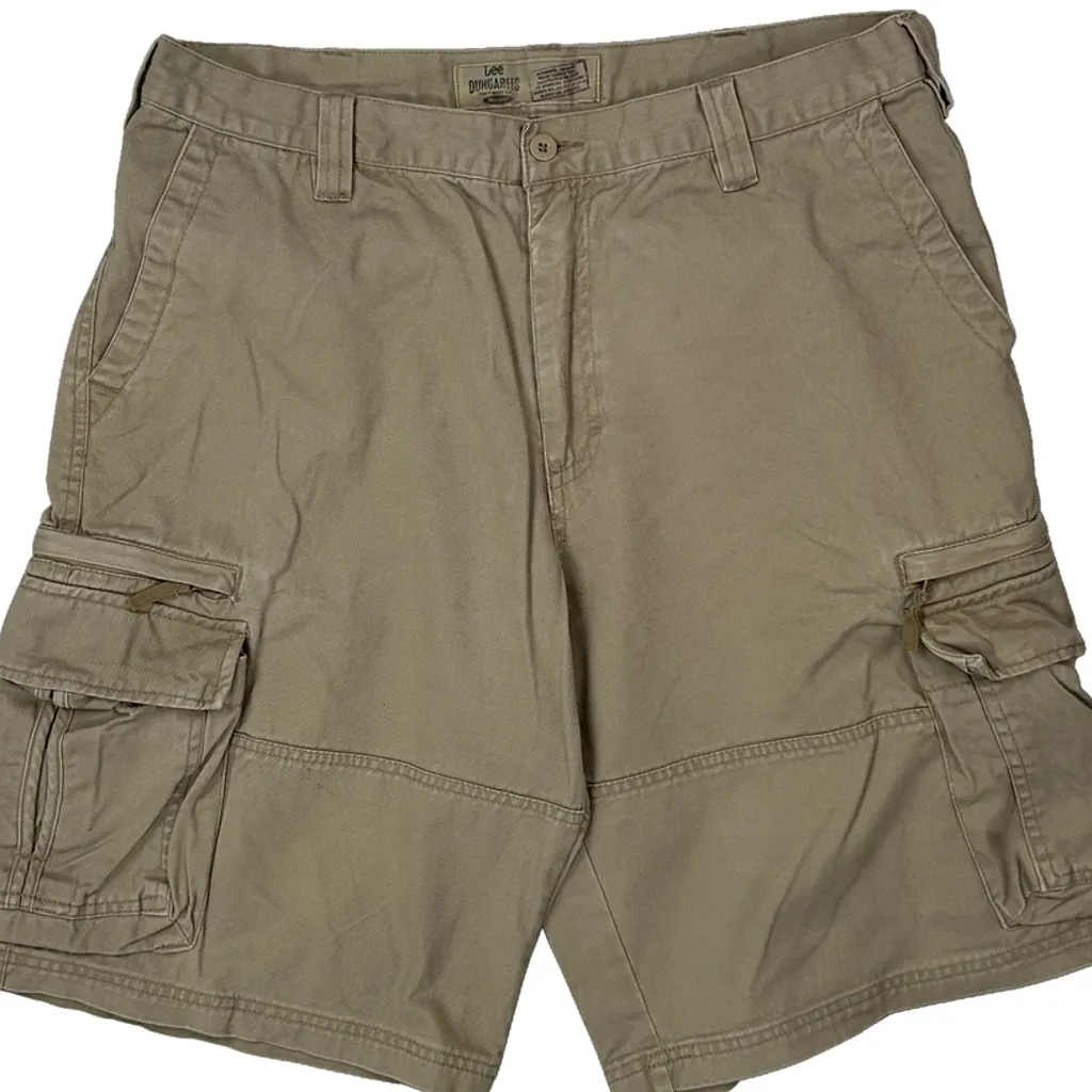 Lee Cargo Shorts - 34W 10L Beige Cotton - Image 9
