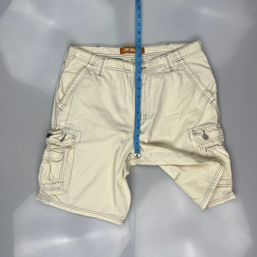 Lee Cargo Shorts - 34W 10L Beige Cotton - Image 4