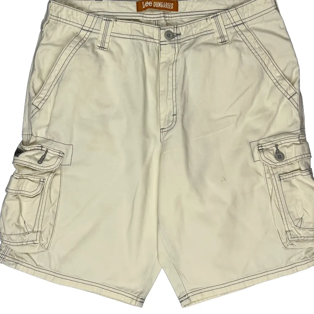 Lee Cargo Shorts - 34W 10L Beige Cotton - Image 9