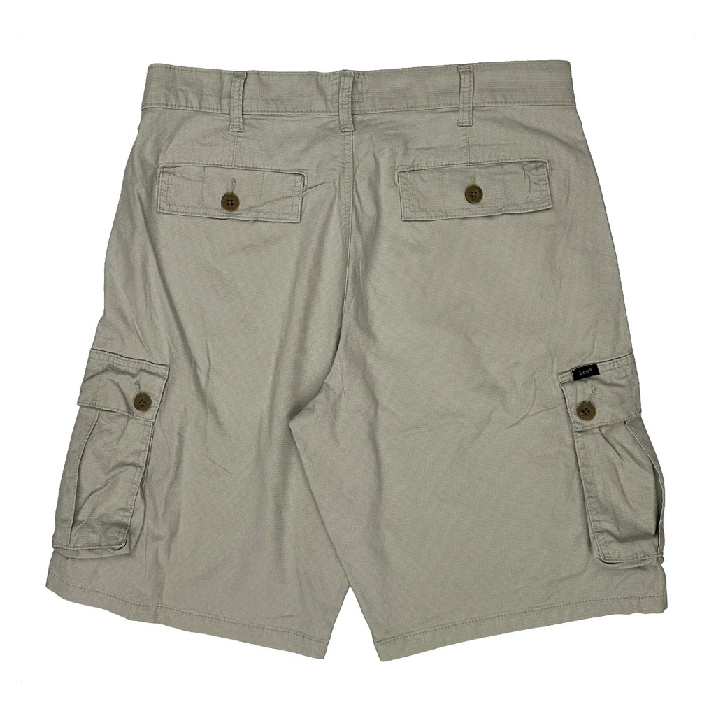 Lee Cargo Shorts - 34W 9L Beige Cotton