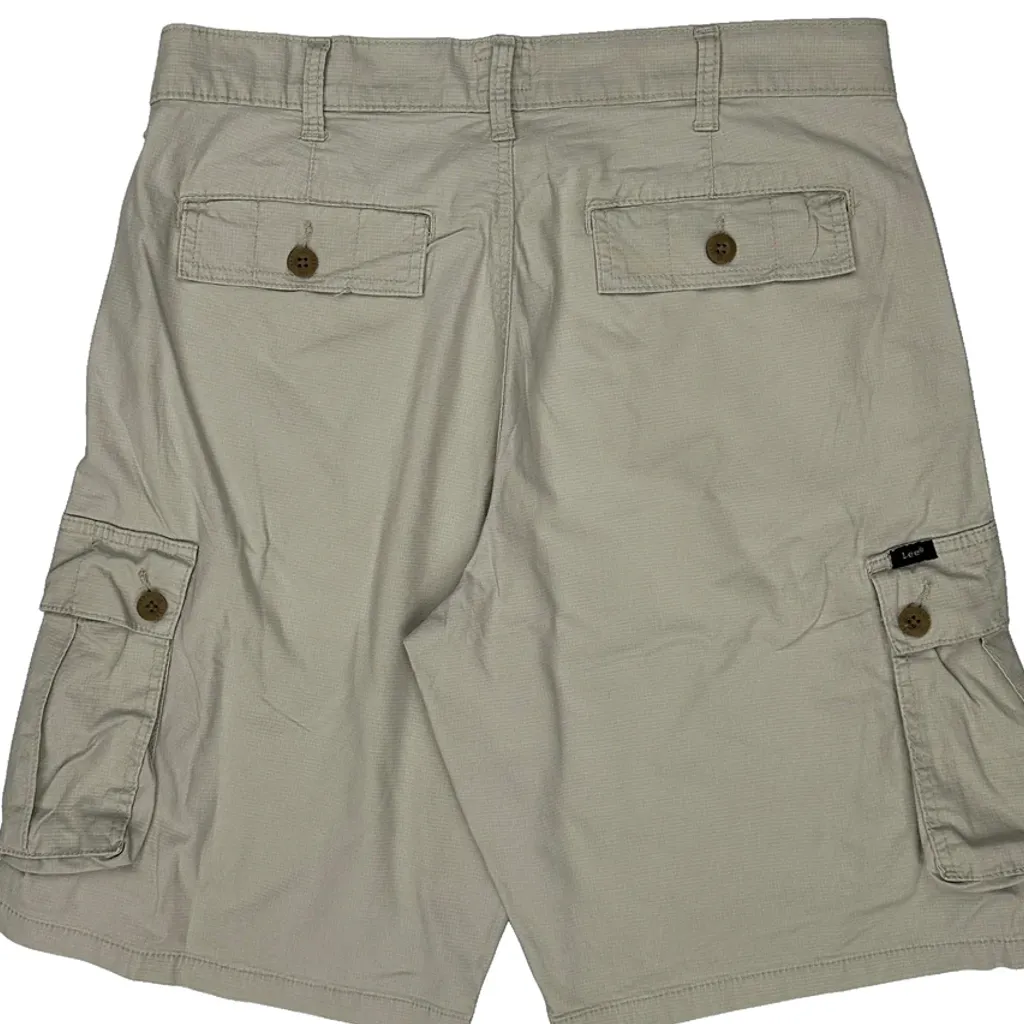 Lee Cargo Shorts - 34W 9L Beige Cotton - Image 6