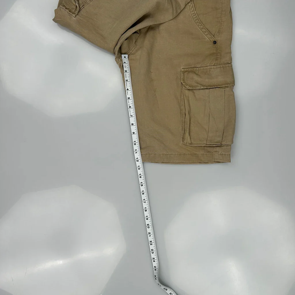 Lee Cargo Shorts - 34W 11L Beige Cotton - Image 4