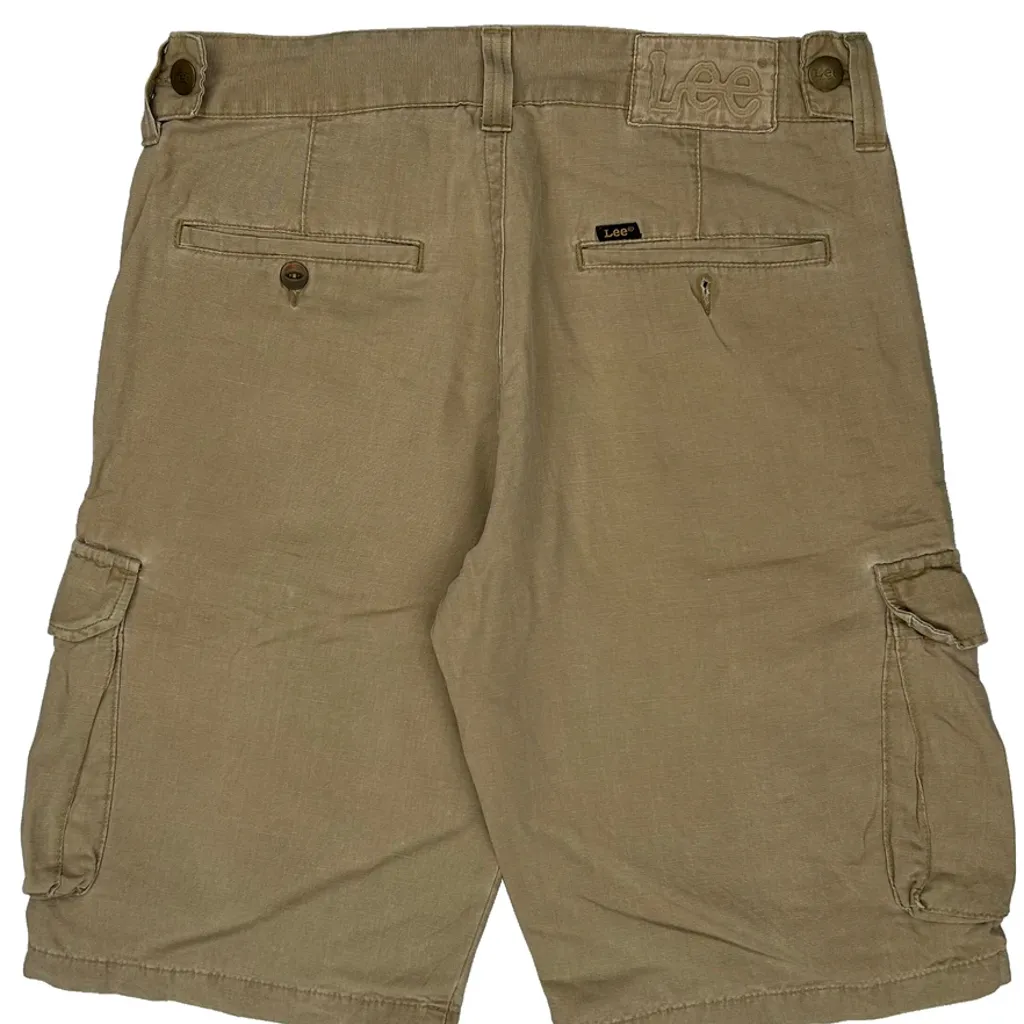 Lee Cargo Shorts - 34W 11L Beige Cotton - Image 7