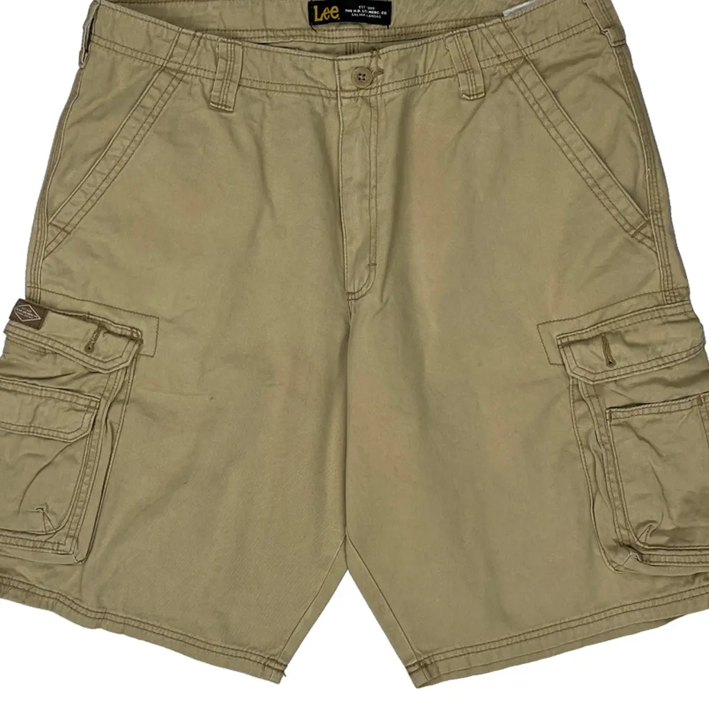 Lee Cargo Shorts - 34W 10L Beige Cotton - Image 9