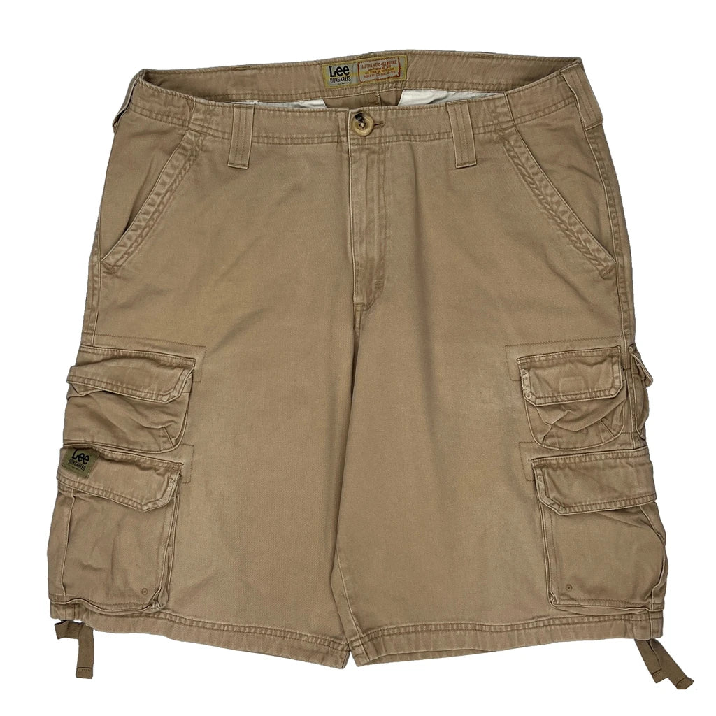 Lee Cargo Shorts - 36W 12L Beige Cotton - Image 2