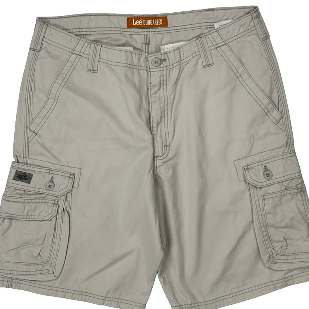 Lee Cargo Shorts - 36W 11L Beige Cotton - Image 10
