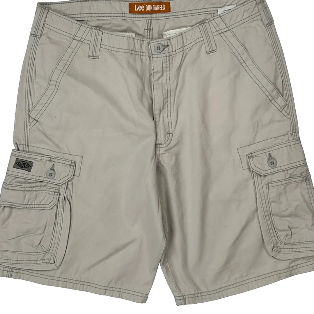 Lee Cargo Shorts - 36W 11L Beige Cotton - Image 9