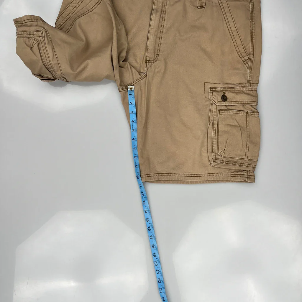 Lee Cargo Shorts - 38W 10L Beige Cotton - Image 5