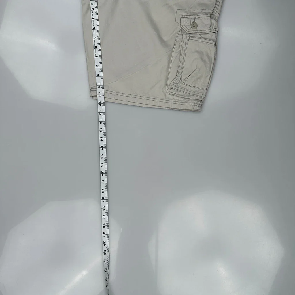 Lee Cargo Shorts - 38W 11L Beige Cotton - Image 5