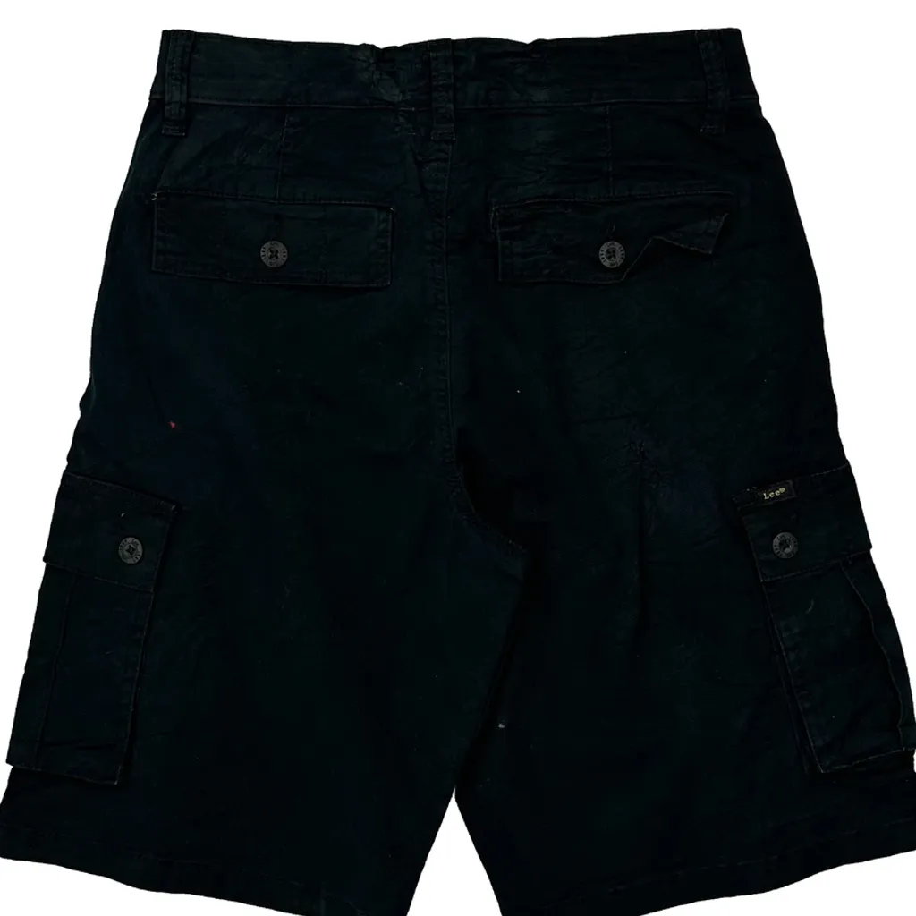 Lee Cargo Shorts - 28W 11L Black Cotton - Image 7
