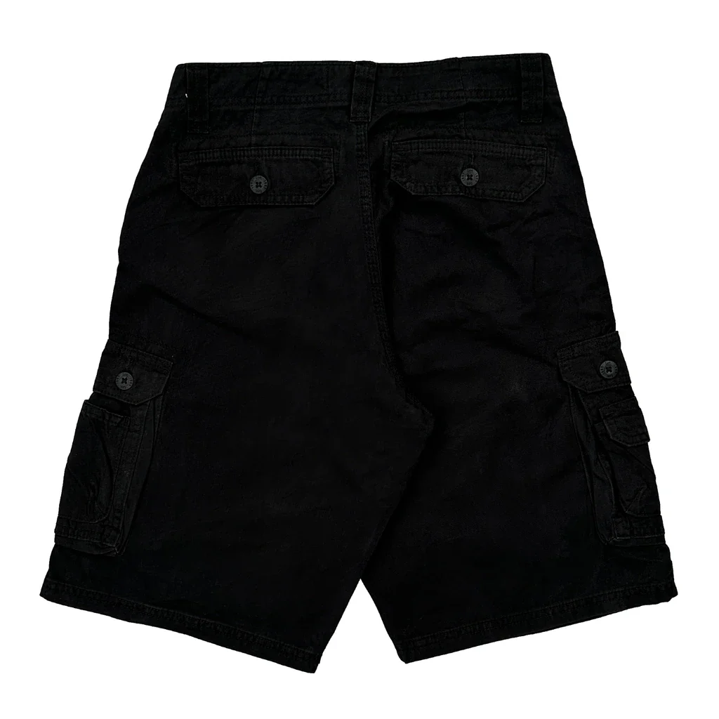 Lee Cargo Shorts - 28W 11L Black Cotton