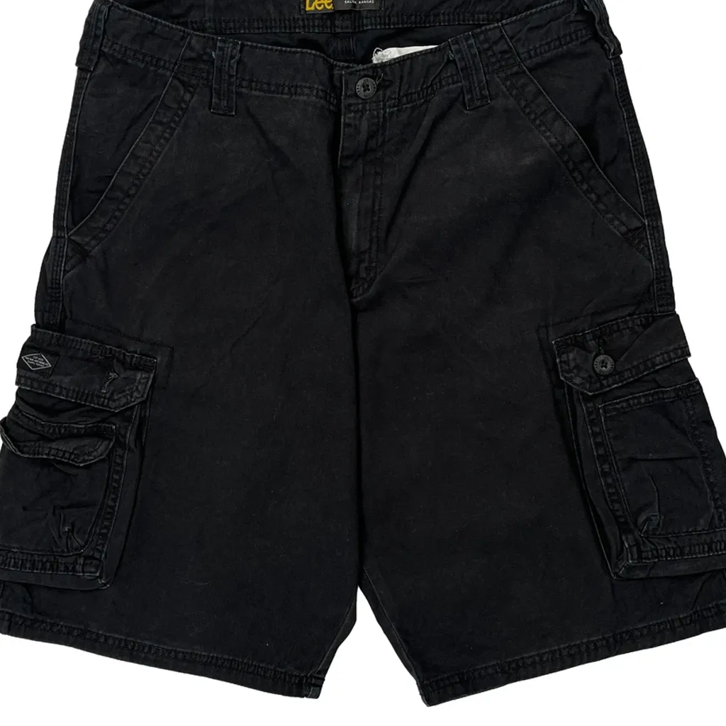 Lee Cargo Shorts - 32W 10L Black Cotton - Image 10