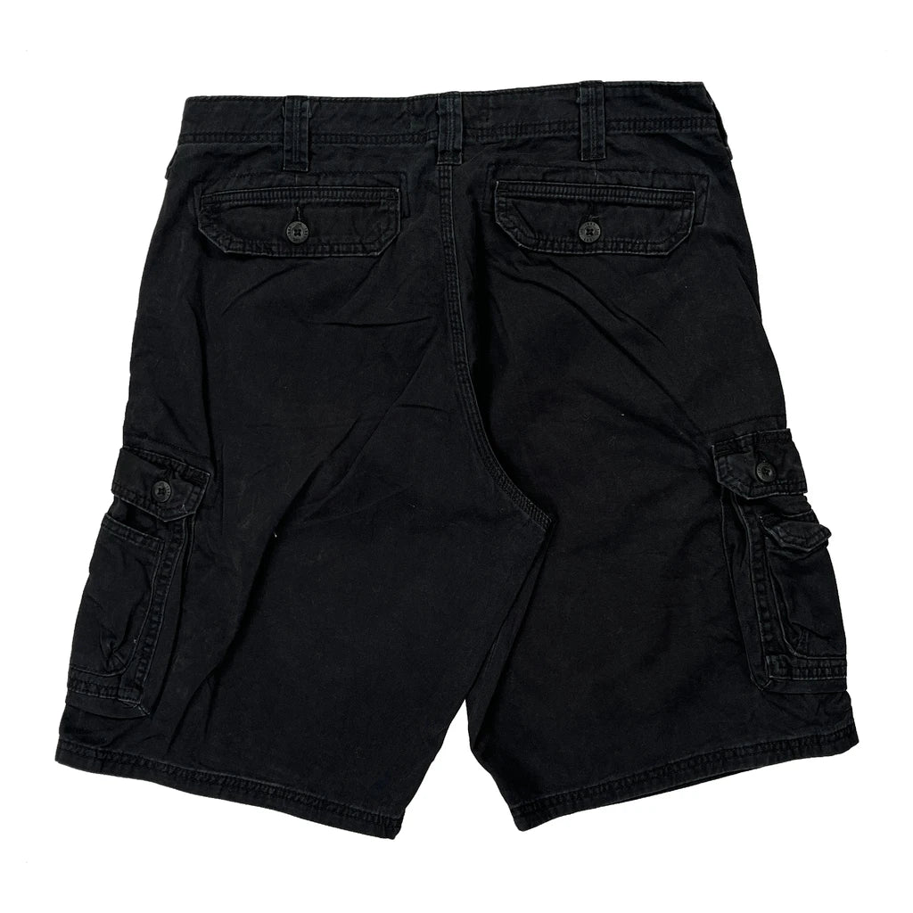 Lee Cargo Shorts - 33W 10L Black Cotton