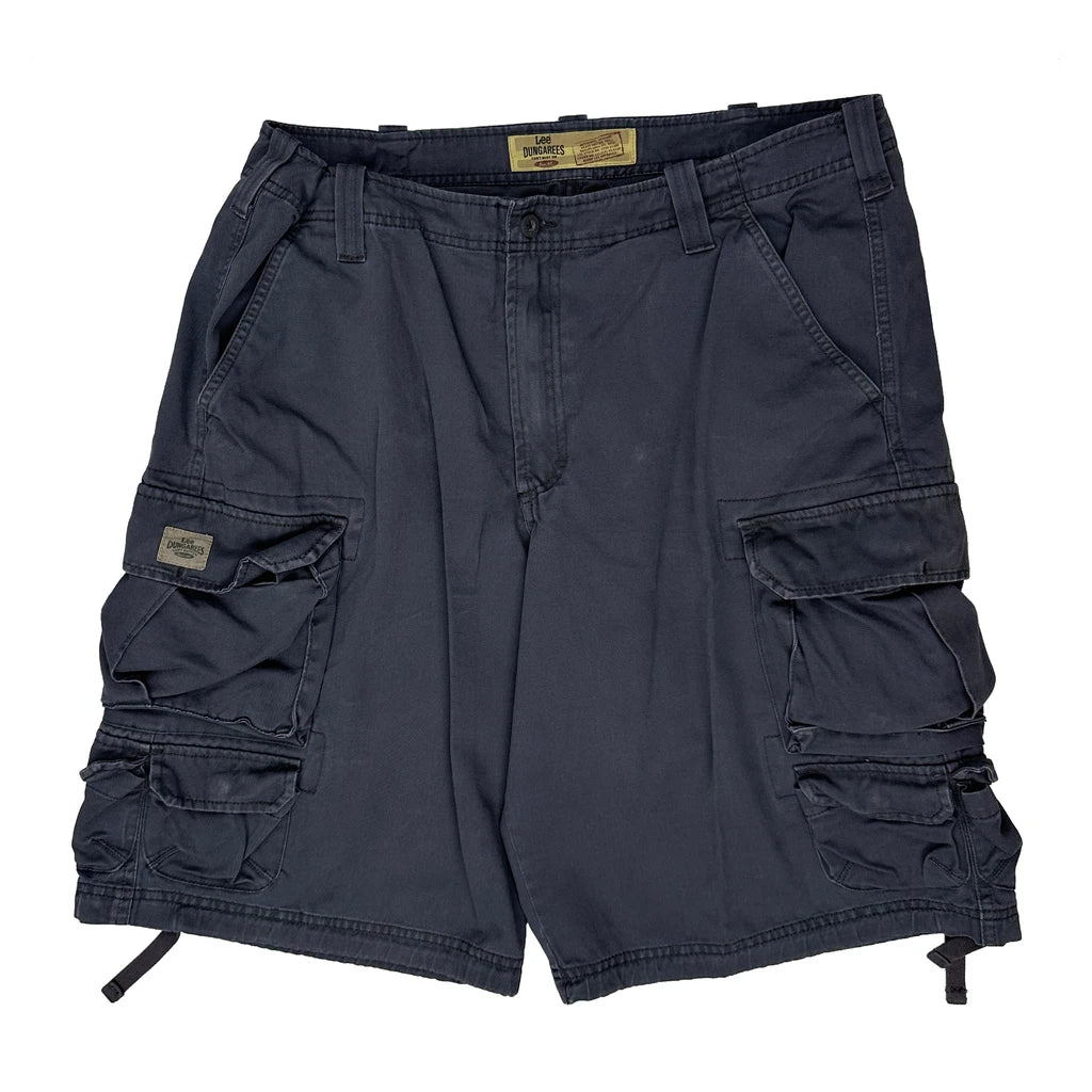 Lee Cargo Shorts - 34W 11L Black Cotton - Image 2
