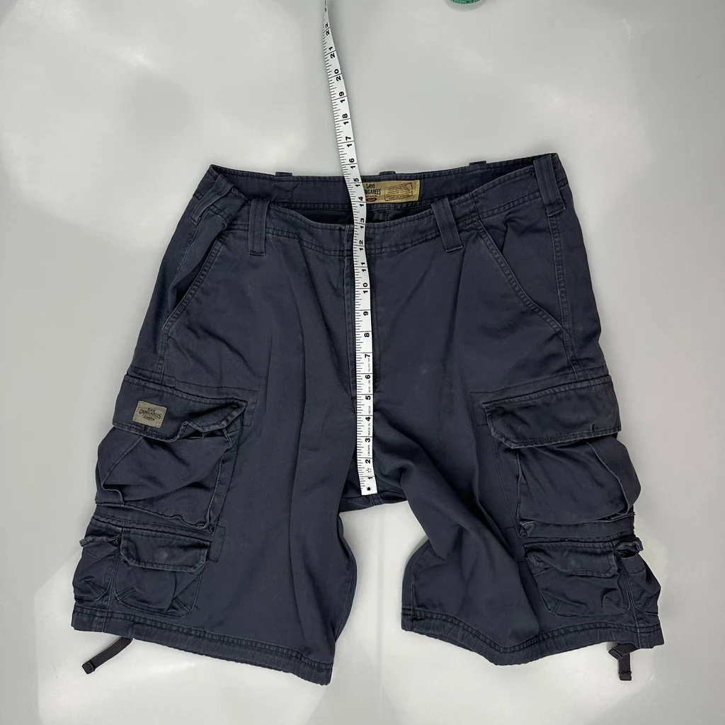 Lee Cargo Shorts - 34W 11L Black Cotton - Image 4