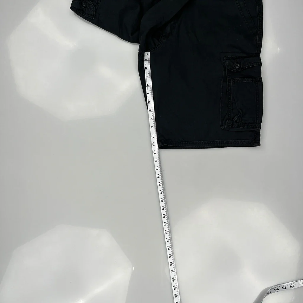 Lee Cargo Shorts - 36W 12L Black Cotton - Image 5