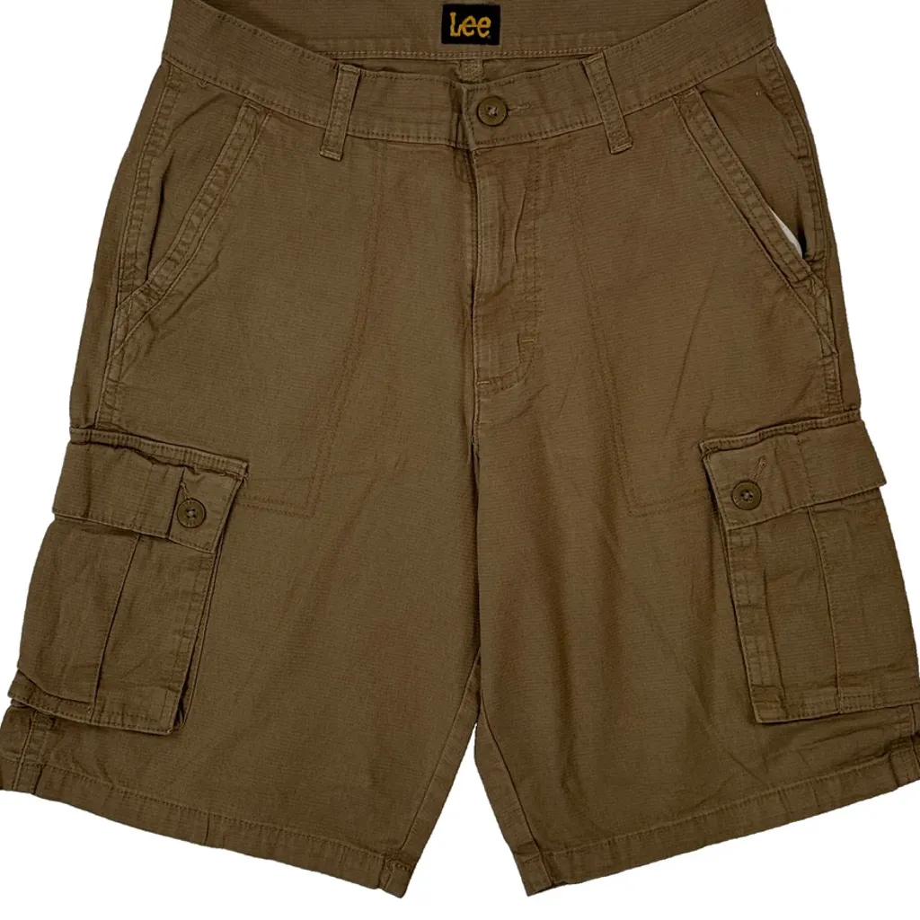 Lee Cargo Shorts - 28W 11L Brown Cotton - Image 10