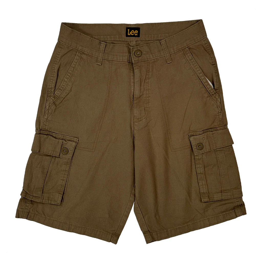 Lee Cargo Shorts - 28W 11L Brown Cotton - Image 2