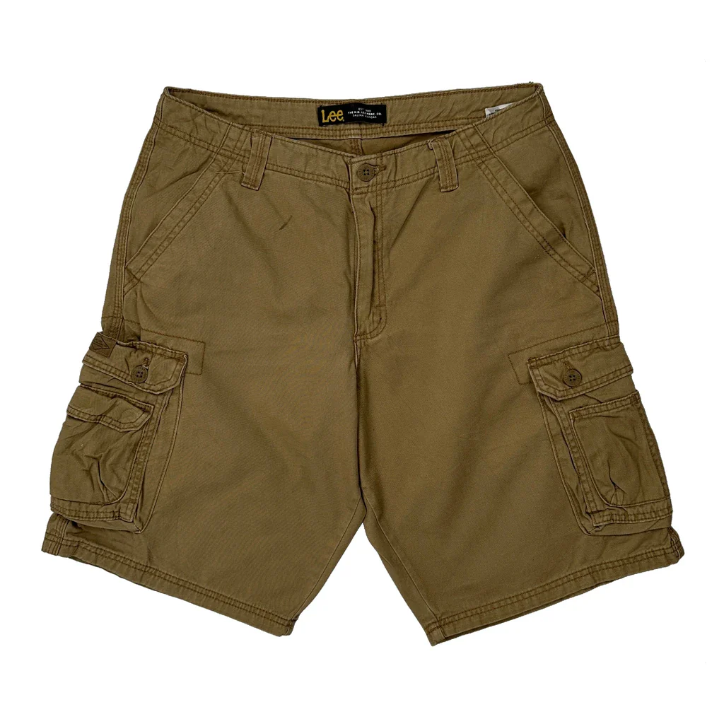Lee Cargo Shorts - 31W 11L Brown Cotton - Image 2