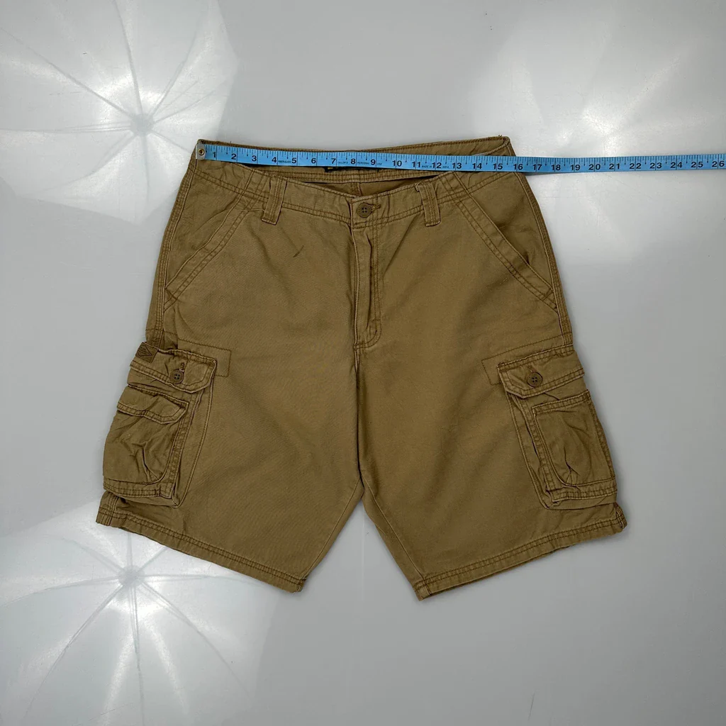 Lee Cargo Shorts - 31W 11L Brown Cotton - Image 3