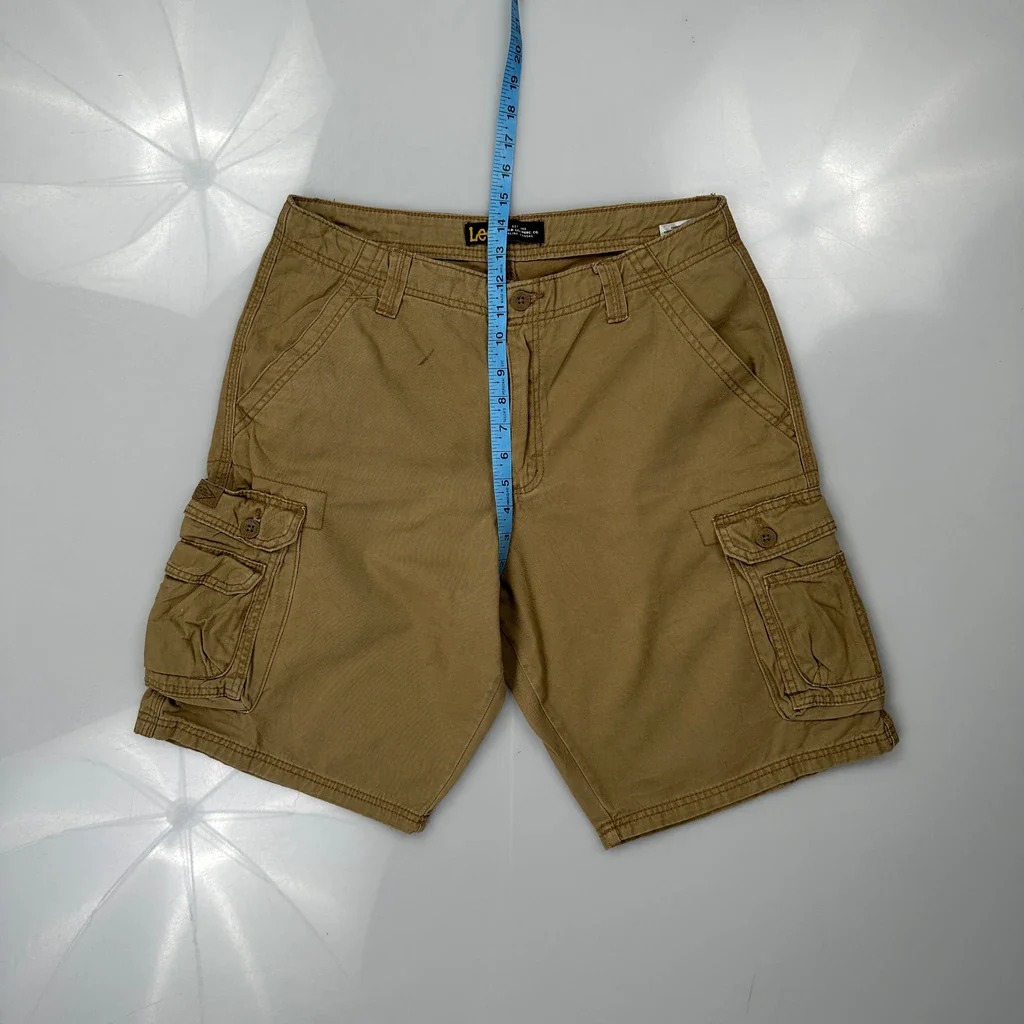 Lee Cargo Shorts - 31W 11L Brown Cotton - Image 4