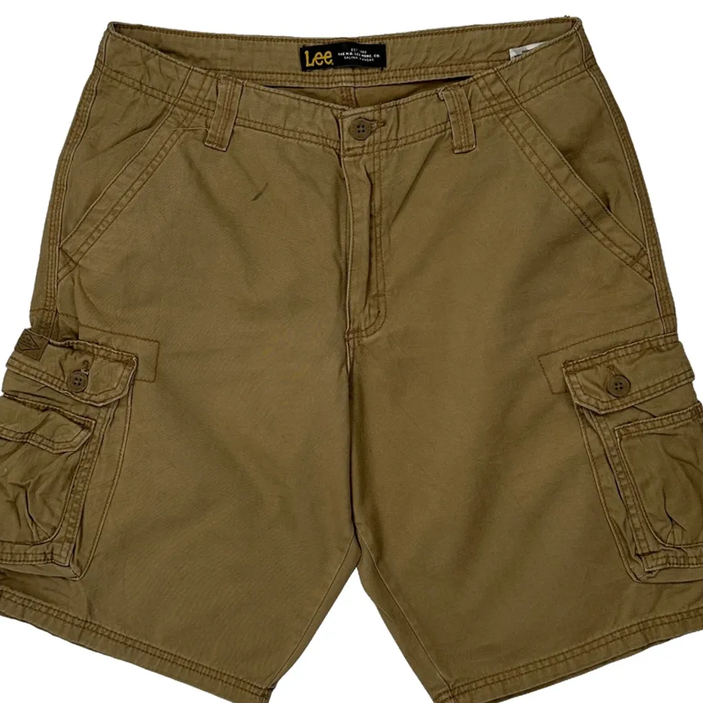 Lee Cargo Shorts - 31W 11L Brown Cotton - Image 9