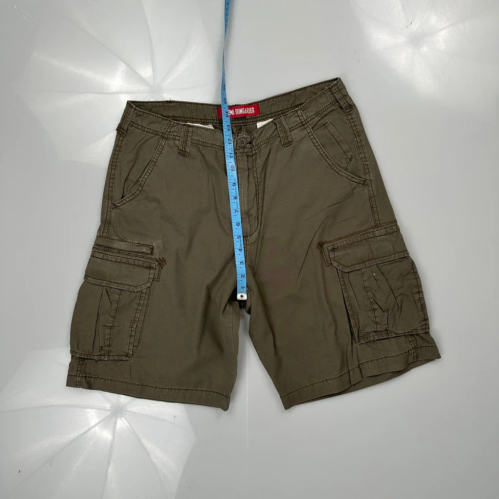 Lee Cargo Shorts - 32W 11L Brown Cotton - Image 4