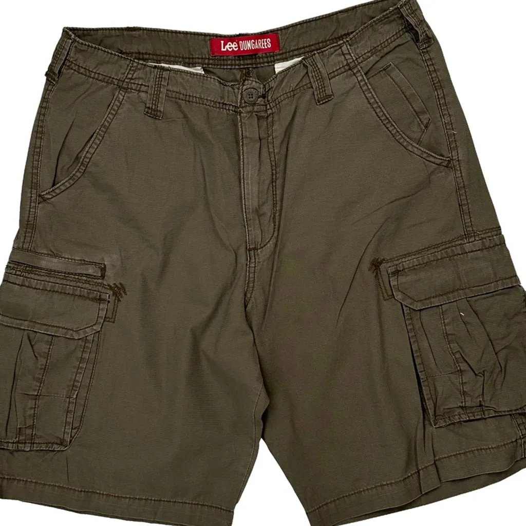 Lee Cargo Shorts - 32W 11L Brown Cotton - Image 9