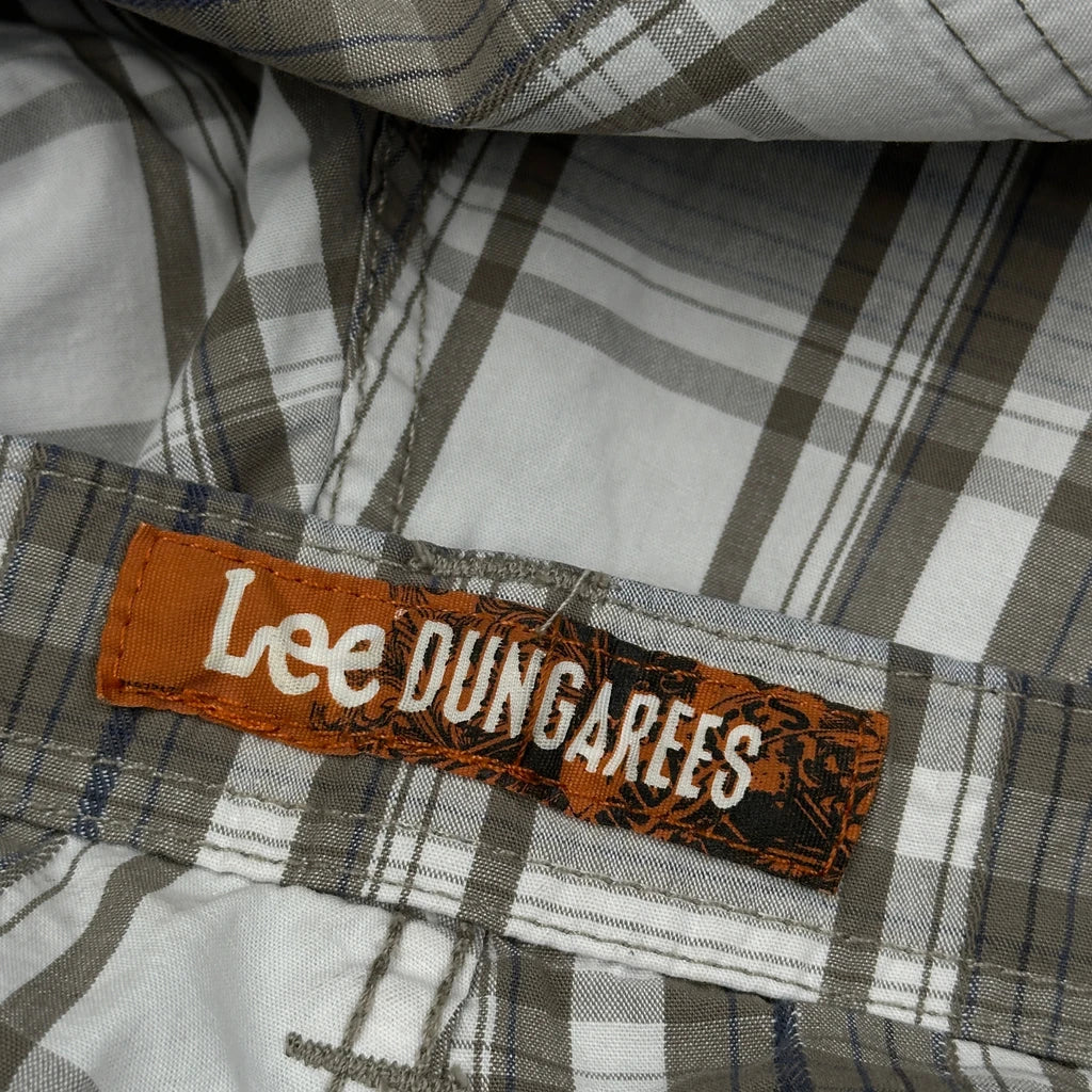 Lee Checked Cargo Shorts - 34W 10L Brown Cotton - Image 6