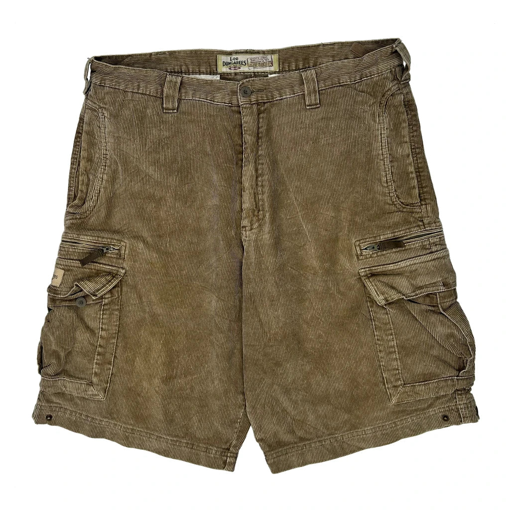 Lee Corduroy Cargo Shorts - 35W 10L Brown Corduroy - Image 2