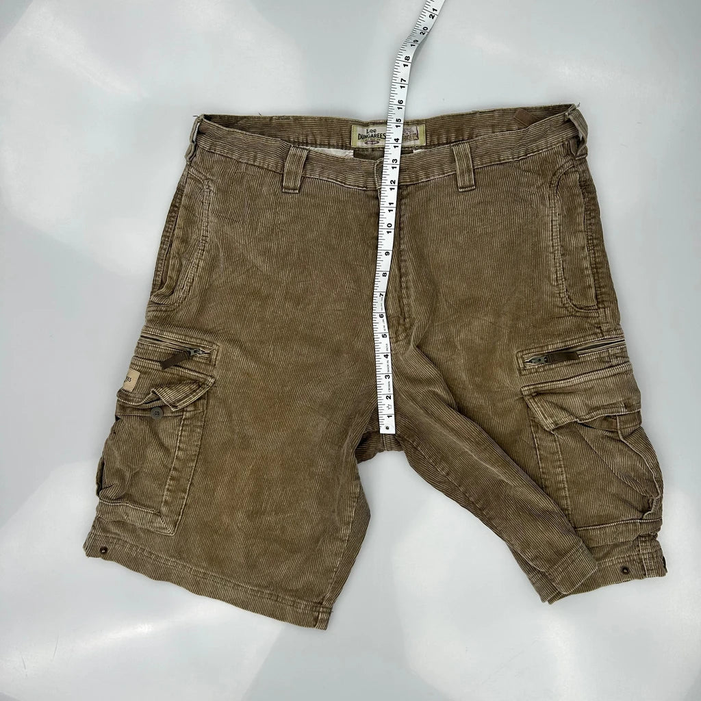 Lee Corduroy Cargo Shorts - 35W 10L Brown Corduroy - Image 4