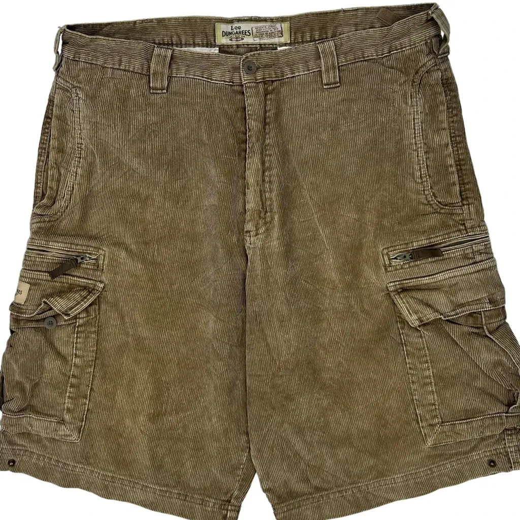 Lee Corduroy Cargo Shorts - 35W 10L Brown Corduroy - Image 9