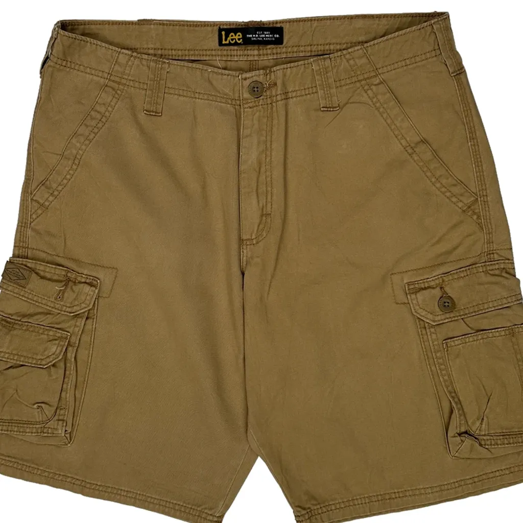 Lee Cargo Shorts - 36W 11L Brown Cotton - Image 10