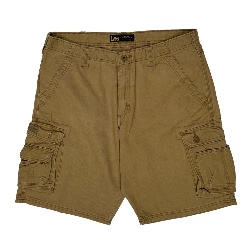 Lee Cargo Shorts - 36W 11L Brown Cotton - Image 2