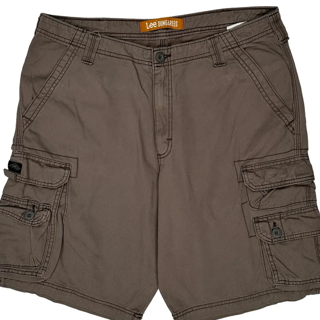 Lee Cargo Shorts - 36W 11L Brown Cotton - Image 12
