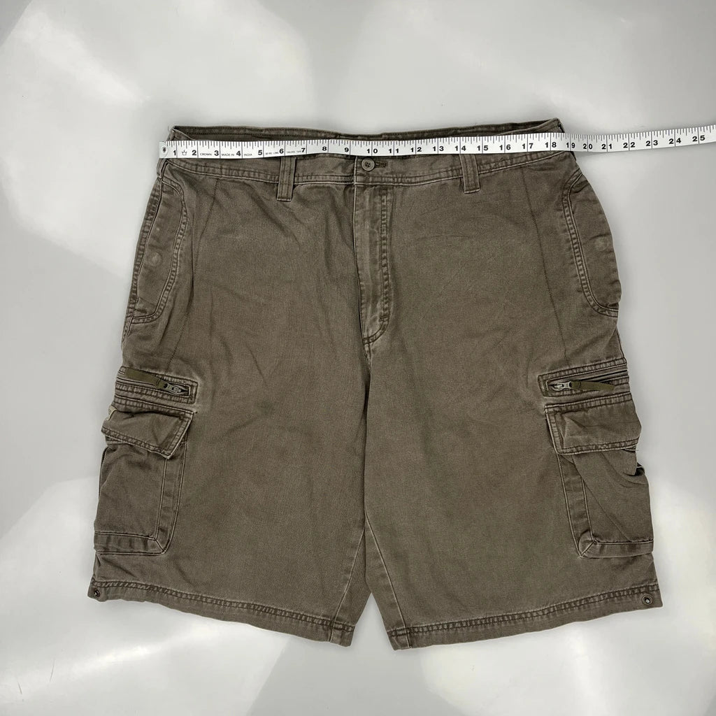 Lee Cargo Shorts - 36W 11L Brown Cotton - Image 3