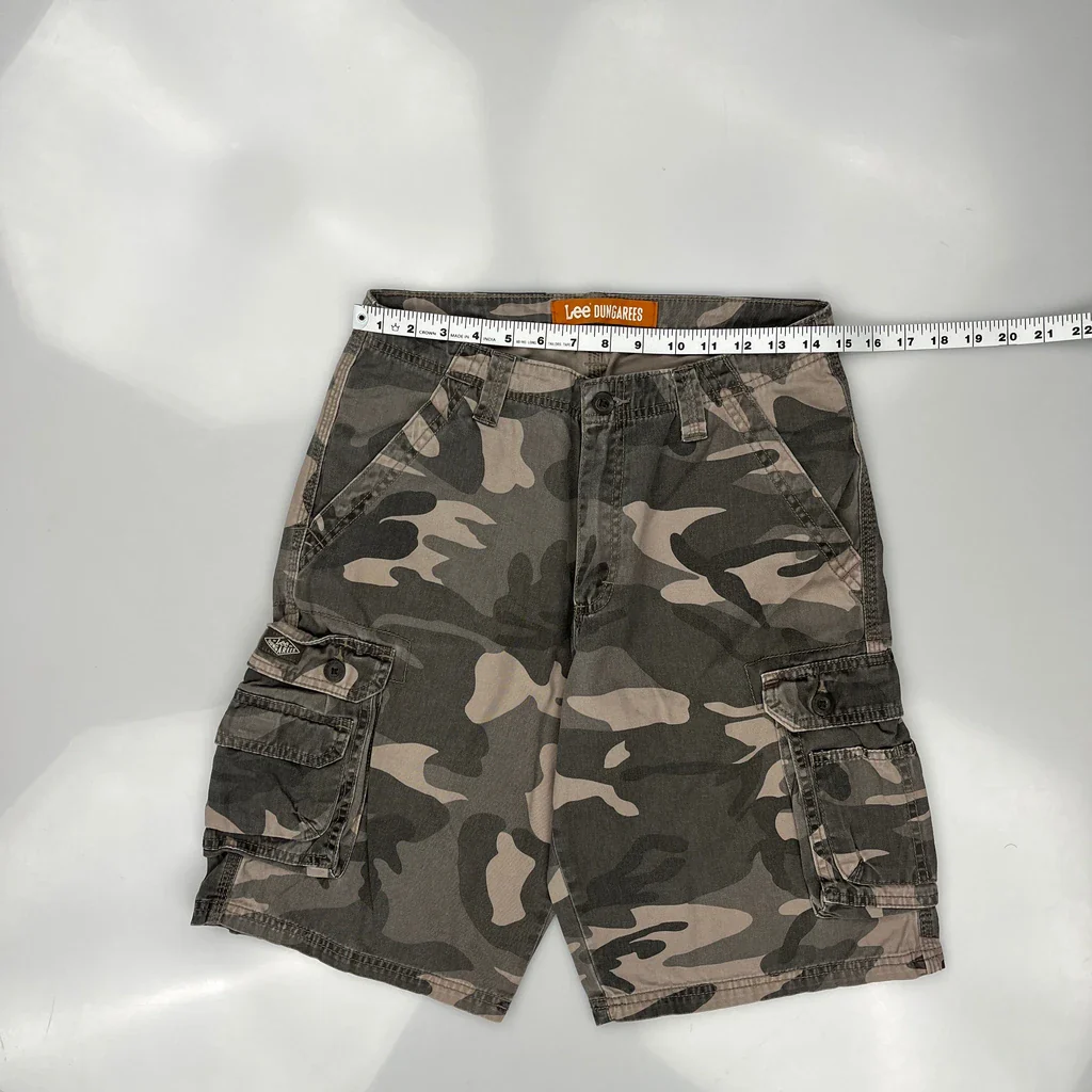 Lee Camo Cargo Shorts - 29W 11L Camo Cotton - Image 3