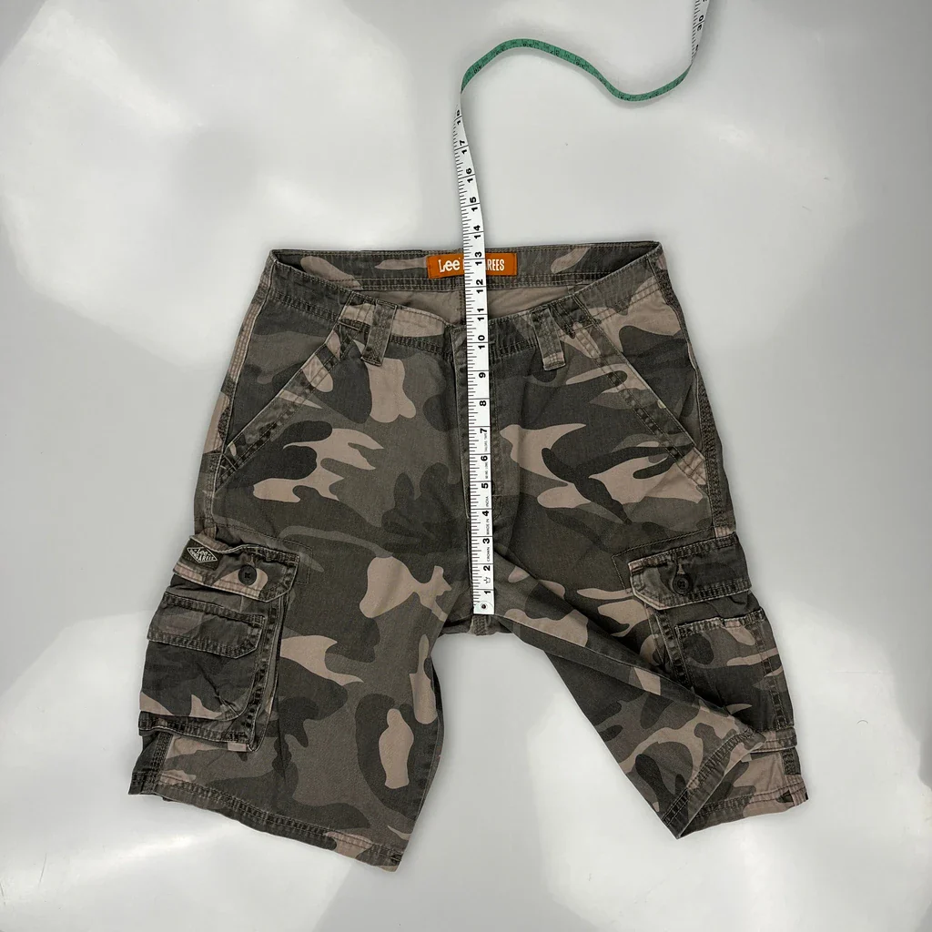 Lee Camo Cargo Shorts - 29W 11L Camo Cotton - Image 4