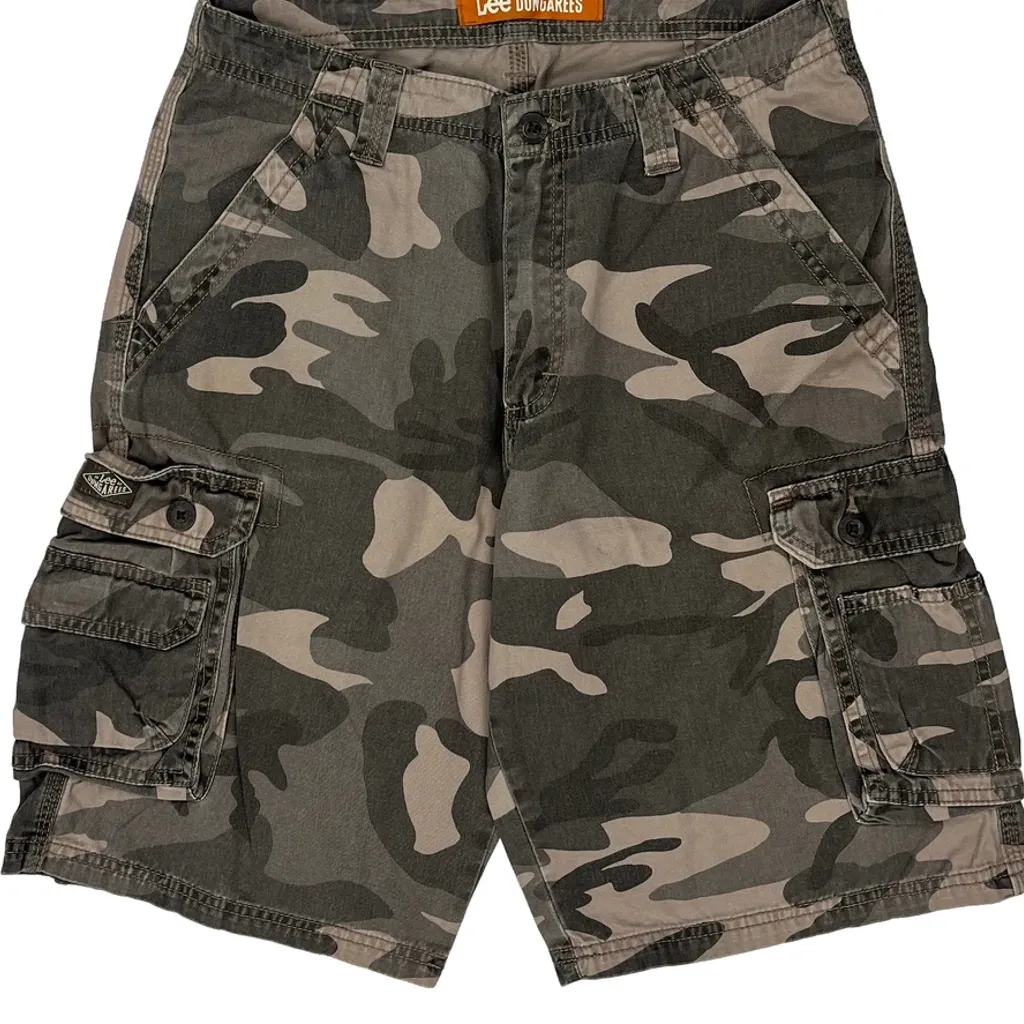 Lee Camo Cargo Shorts - 29W 11L Camo Cotton - Image 9