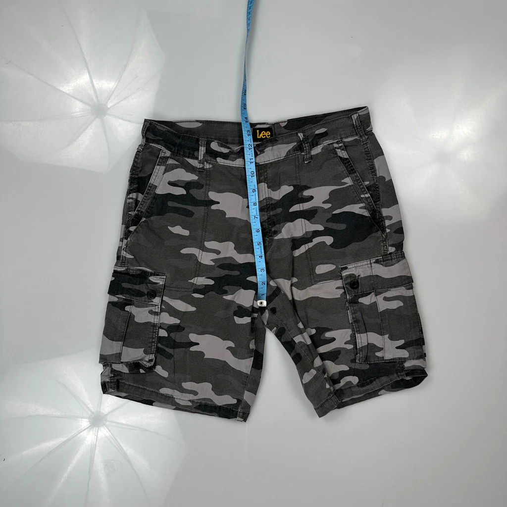Lee Camo Cargo Shorts - 32W 10L Camo Cotton - Image 4