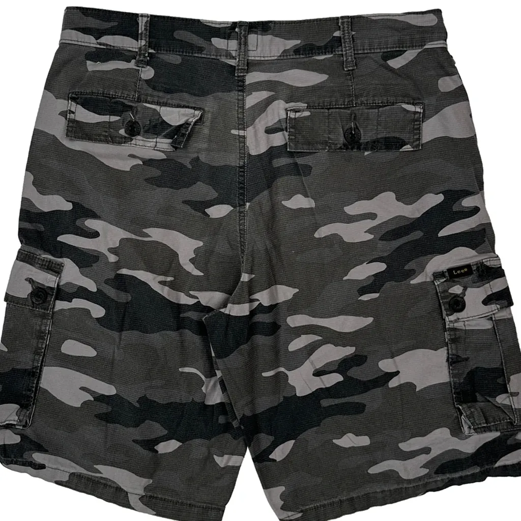 Lee Camo Cargo Shorts - 32W 10L Camo Cotton - Image 7