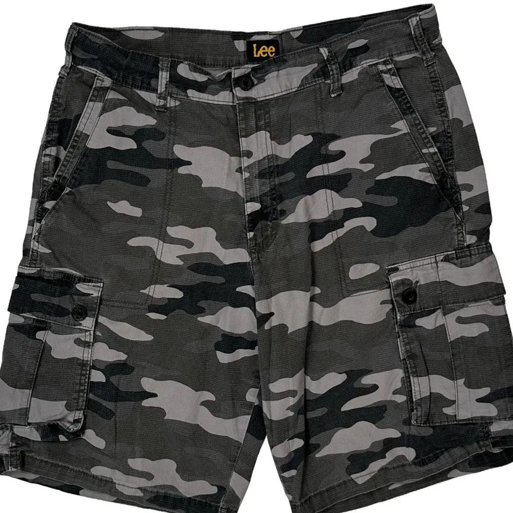 Lee Camo Cargo Shorts - 32W 10L Camo Cotton - Image 9